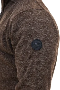Maglione marrone con zip in misto lana No Limits MAJU020W25