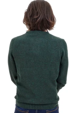 Maglione verde girocollo misto lana US Golf AC11