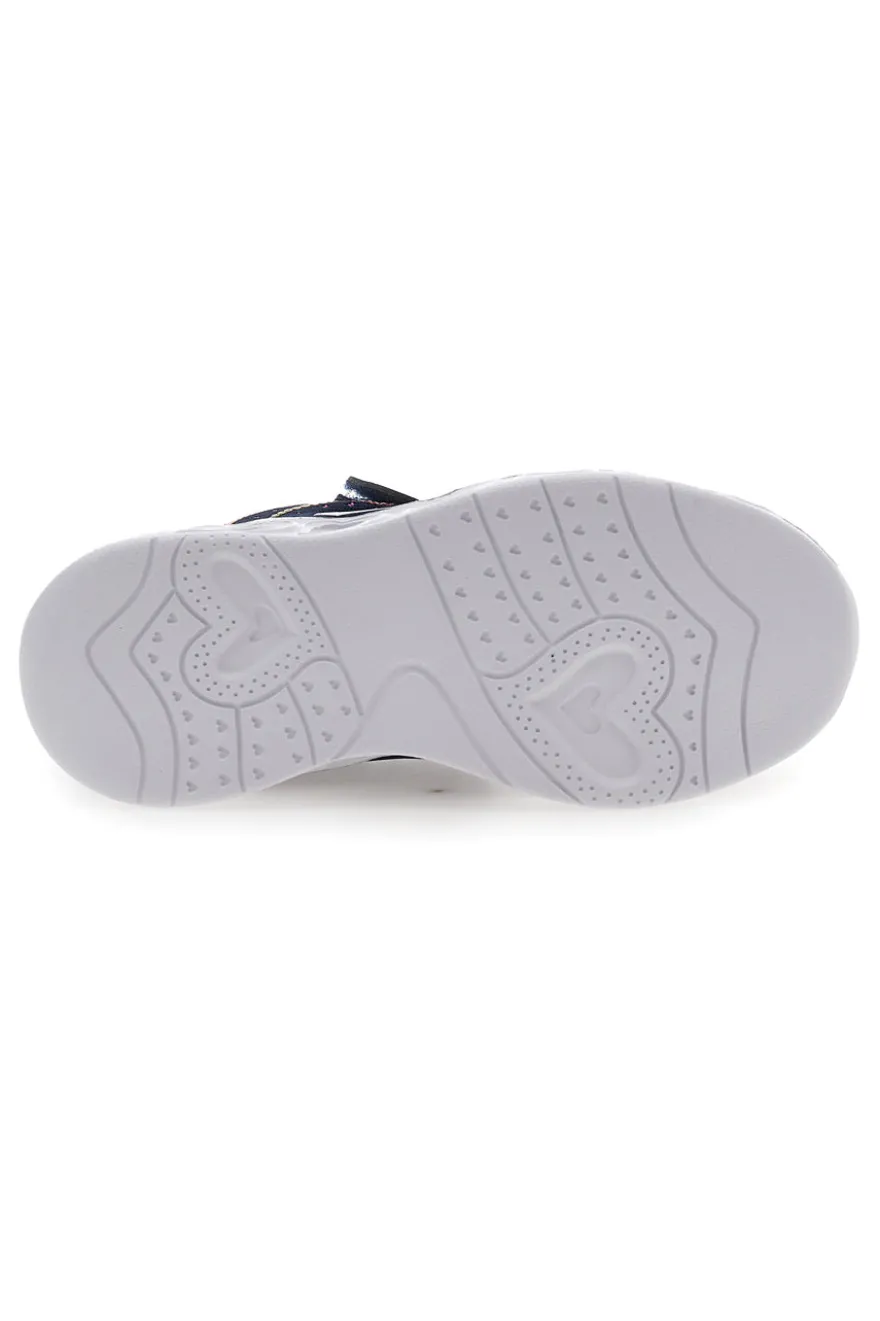 Marineblaue und rosa Sneakers mit Lichtern PITT KIDS K23121
