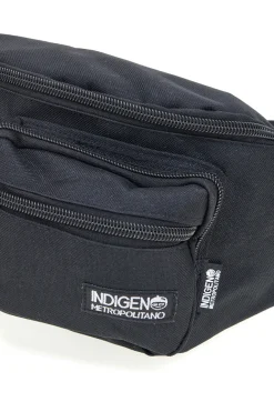 Marsupio nero con tasche zip Indigeno metropolitano IM-21050-A