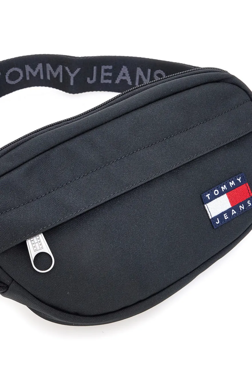Marsupio nero in tessuto con logo Tommy Jeans Daily Bumbag
