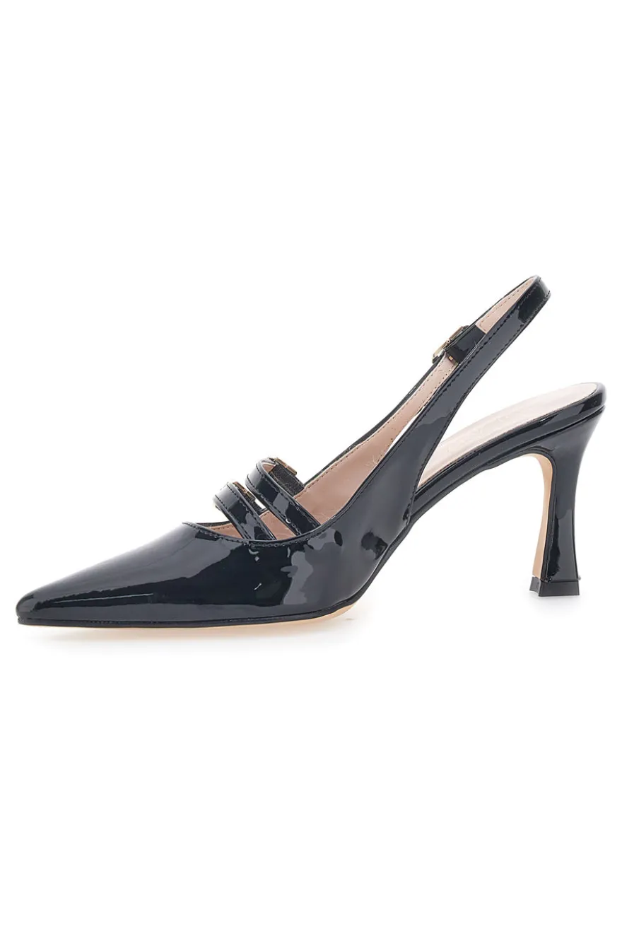 Mary Jane Dekolleté in schwarzer Farbe Pittarello Glam 3591