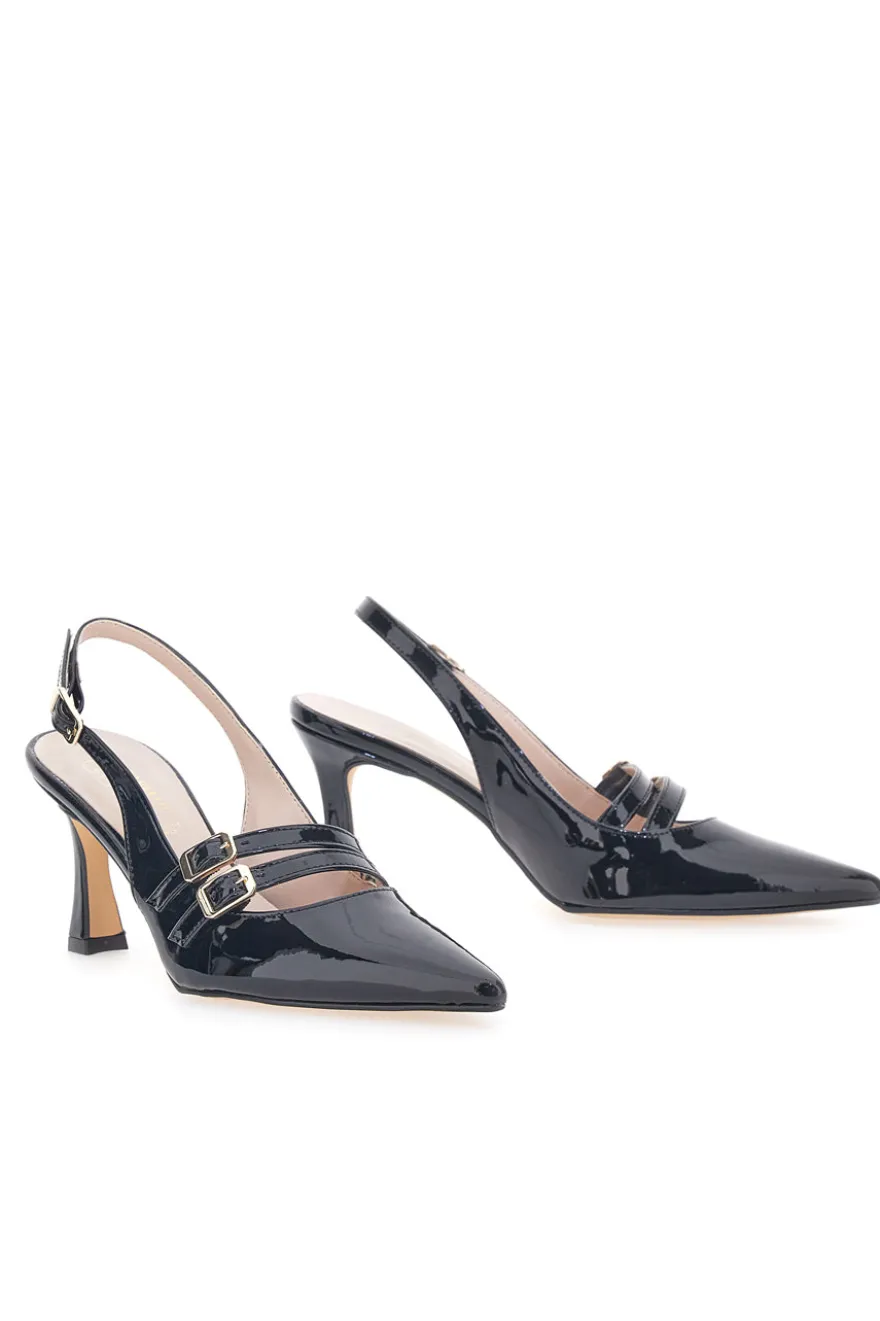Mary Jane Dekolleté in schwarzer Farbe Pittarello Glam 3591