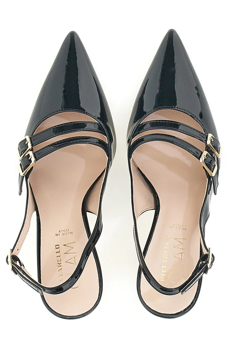 Mary Jane Dekolleté in schwarzer Farbe Pittarello Glam 3591