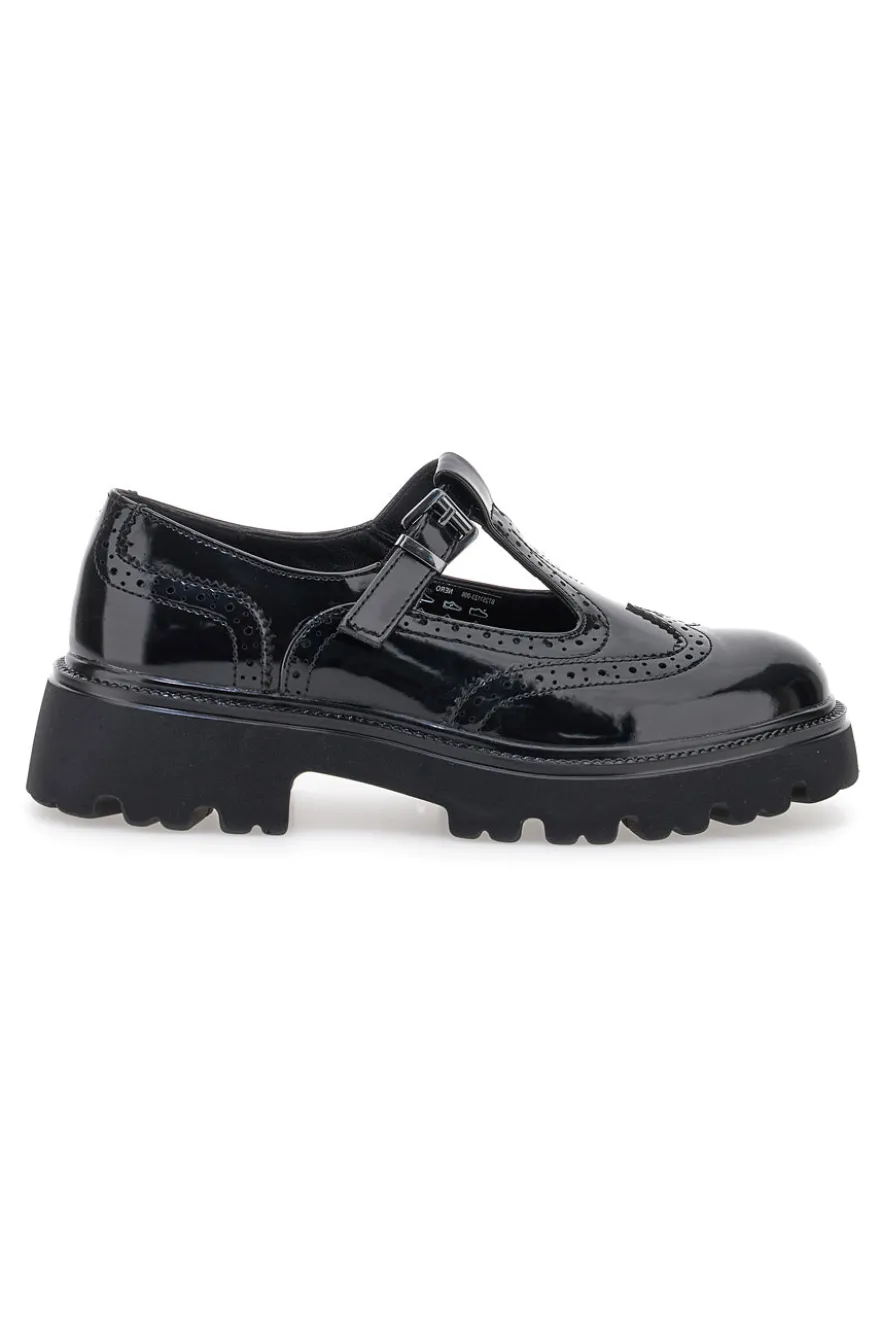Mary Jane nere in vernice con fondo carrarmato Pittarello Capsule BT251123006