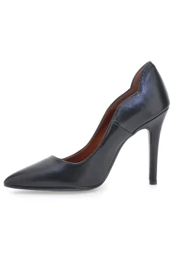 Mattschwarze Pumps, Absatz 11 cm, hergestellt in Italien, Pittarello Love 3478