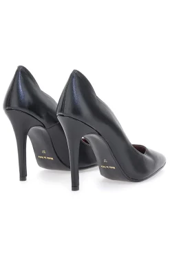 Mattschwarze Pumps, Absatz 11 cm, hergestellt in Italien, Pittarello Love 3478