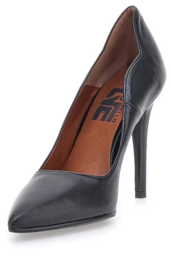 Mattschwarze Pumps, Absatz 11 cm, hergestellt in Italien, Pittarello Love 3478