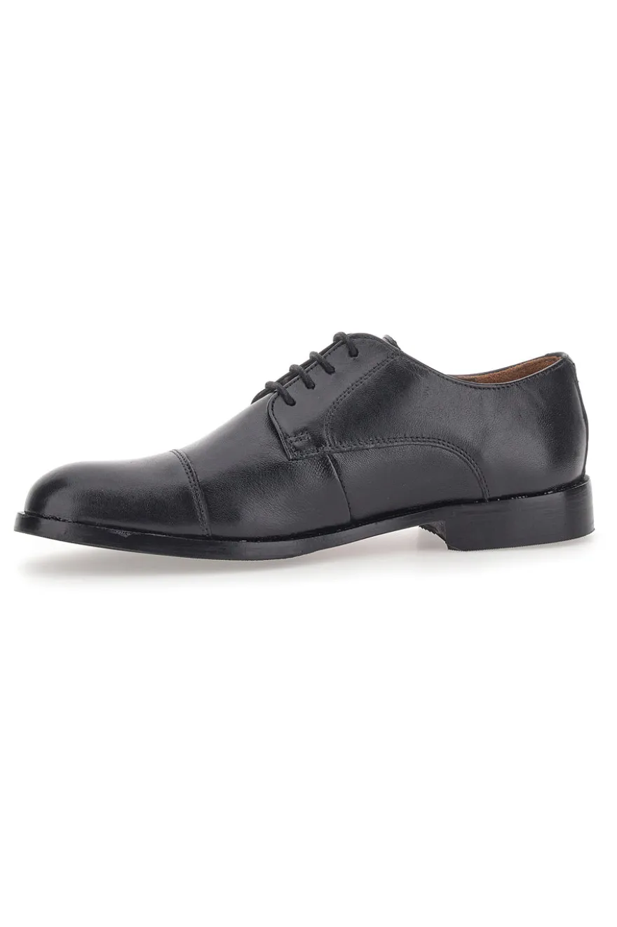 Max Dillan 566 schwarze Schnürschuhe aus echtem Leder
