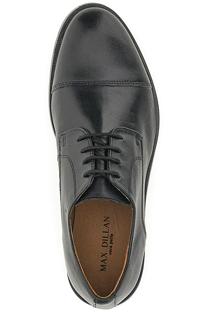 Max Dillan 566 schwarze Schnürschuhe aus echtem Leder