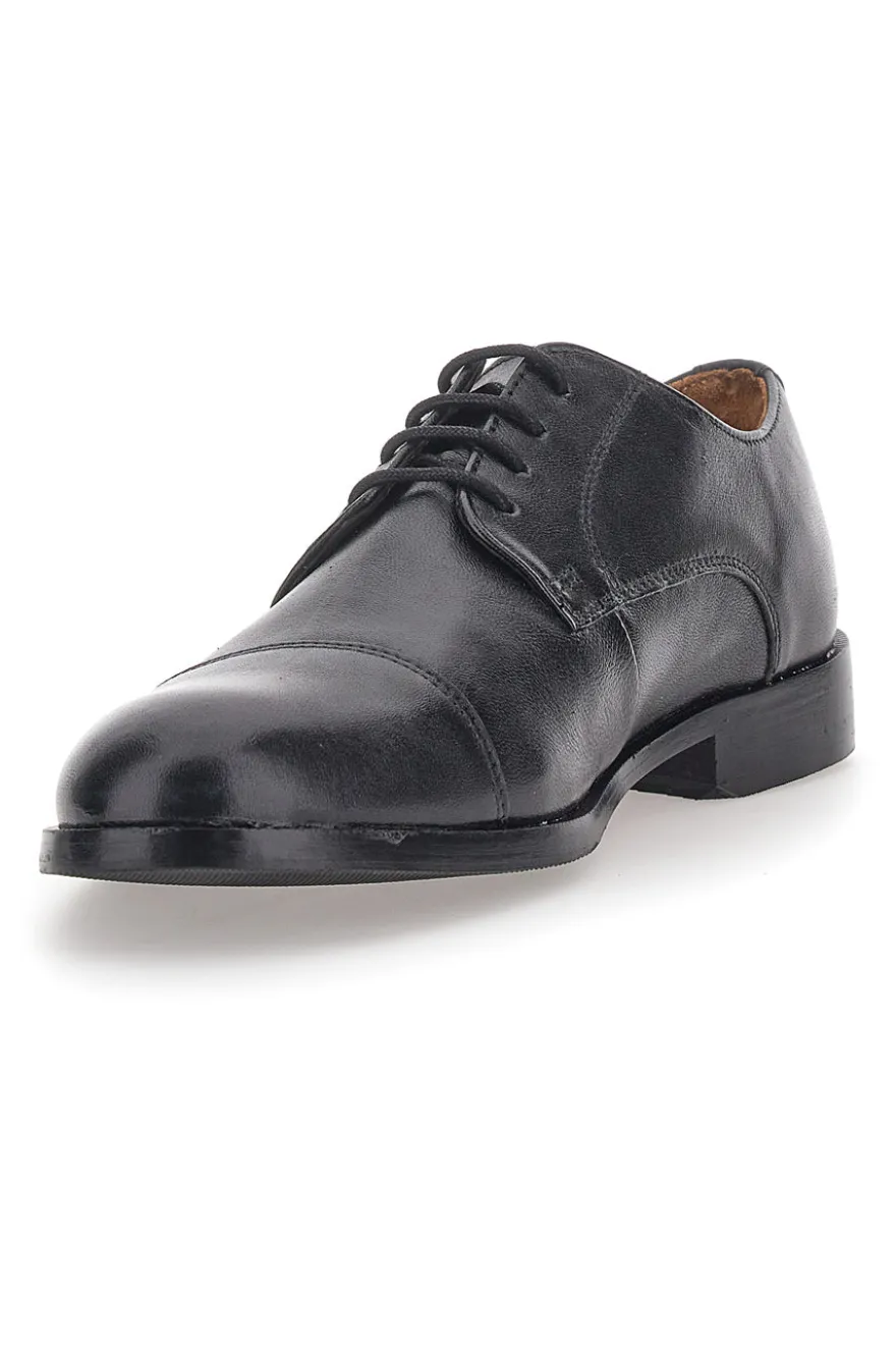 Max Dillan 566 schwarze Schnürschuhe aus echtem Leder