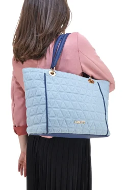 Maxi Bag a Spalla Lancetti Levasque Denim