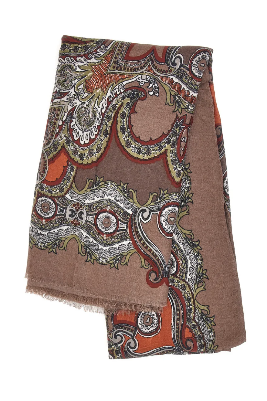 Maxi Foulard Marrone Da Donna GianMarco Venturi 66157