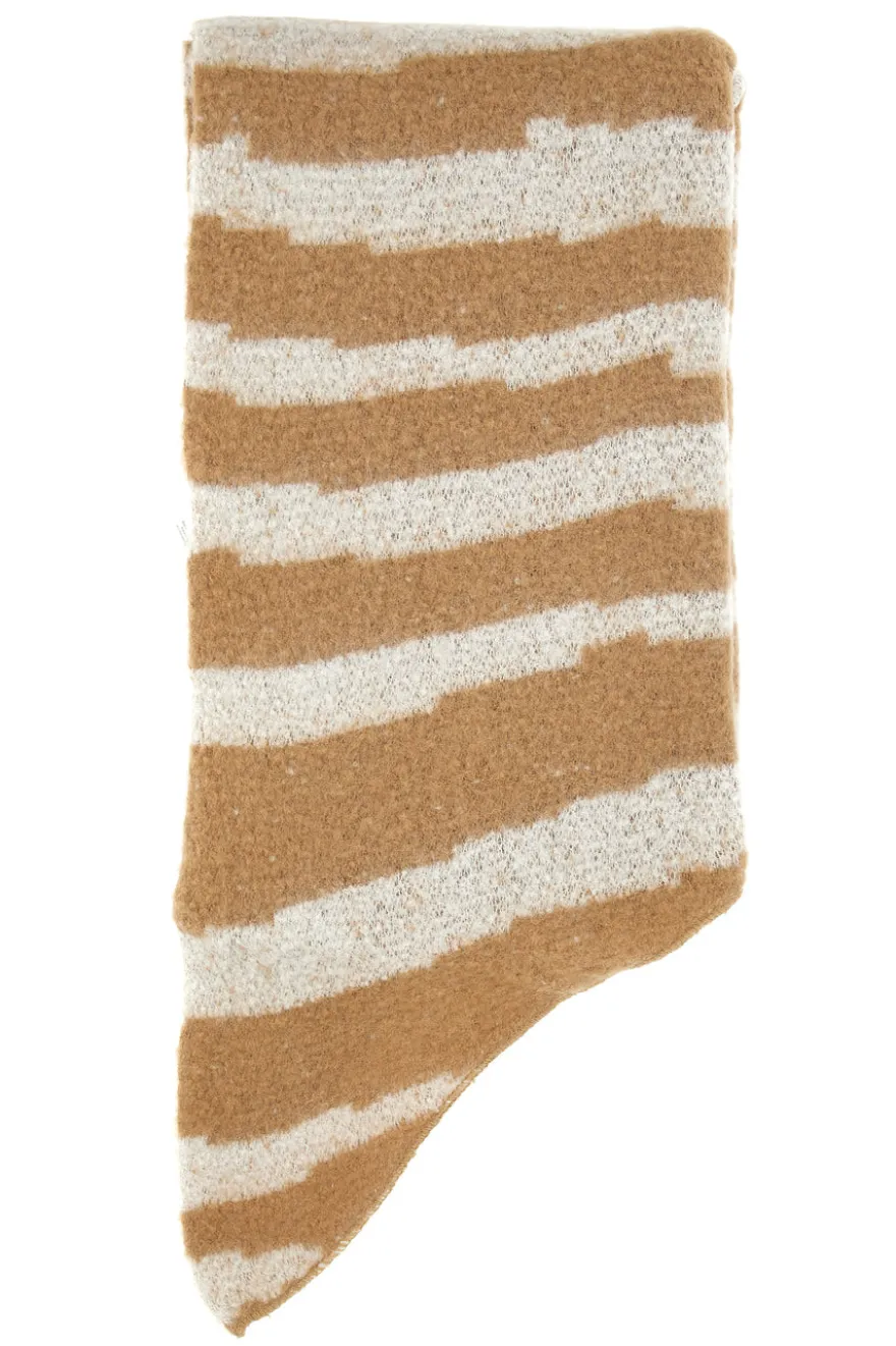 Maxi Sciarpa Beige da Donna A Righe Pittarello 1198/D