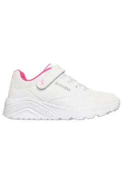 Mädchen weiße Turnschuhe Skechers Uno Lite Star Icon