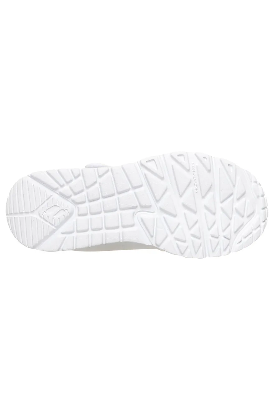 Mädchen weiße Turnschuhe Skechers Uno Lite Star Icon