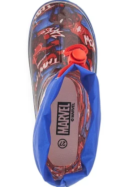 Mehrfarbige Gummistiefel mit Spiderman-Aufdruck und Spiderman-Kordelzug R1310587S02