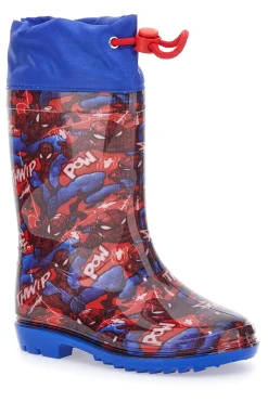 Mehrfarbige Gummistiefel mit Spiderman-Aufdruck und Spiderman-Kordelzug R1310587S02