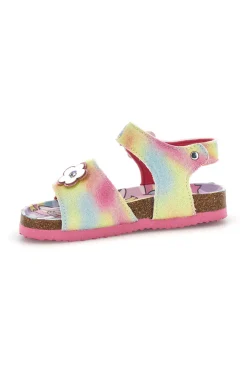 Mehrfarbige Sandalen mit schillernden Blumen und Riemenverschluss Unicorn S8010161T