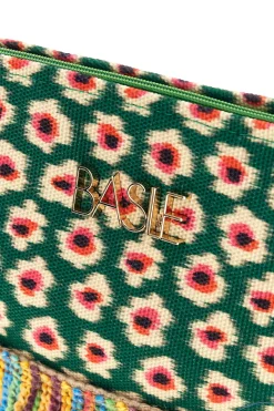 Mehrfarbige Strand-Clutch-Tasche mit Fransen Basile CLASSBA22218