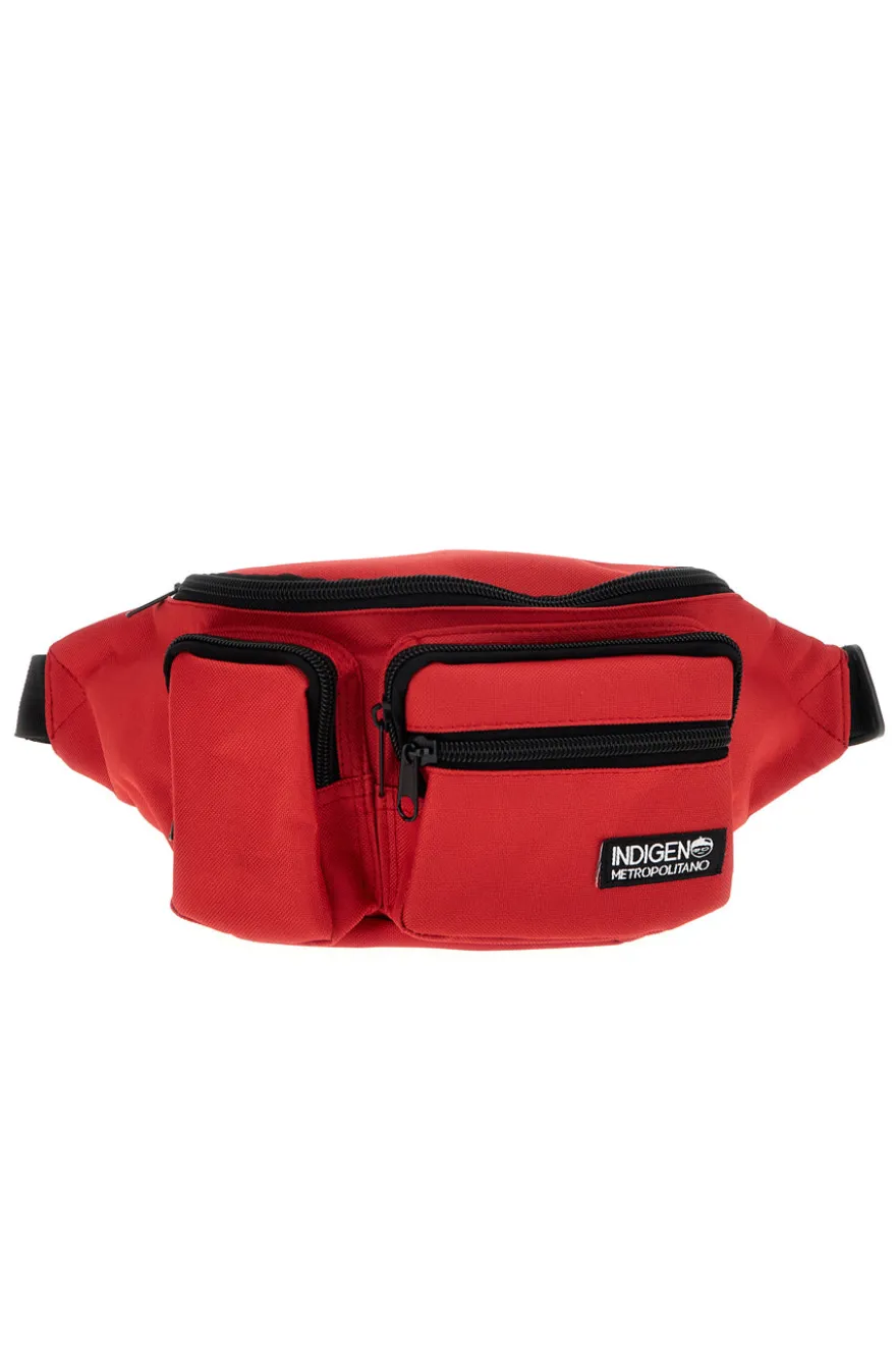 Metropolitan Indigenous rote Multi-Pocket-Gürteltasche IM-21050-B