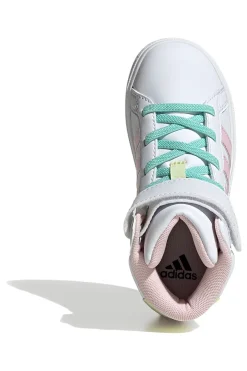MID-CUT WEISSE SNEAKERS MIT BUNTEN DETAILS ADIDAS GRAND COURT MID K