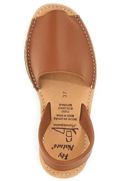 Minorchine Marroni Open Toe in Materie Sintetiche Fly Nature MN101