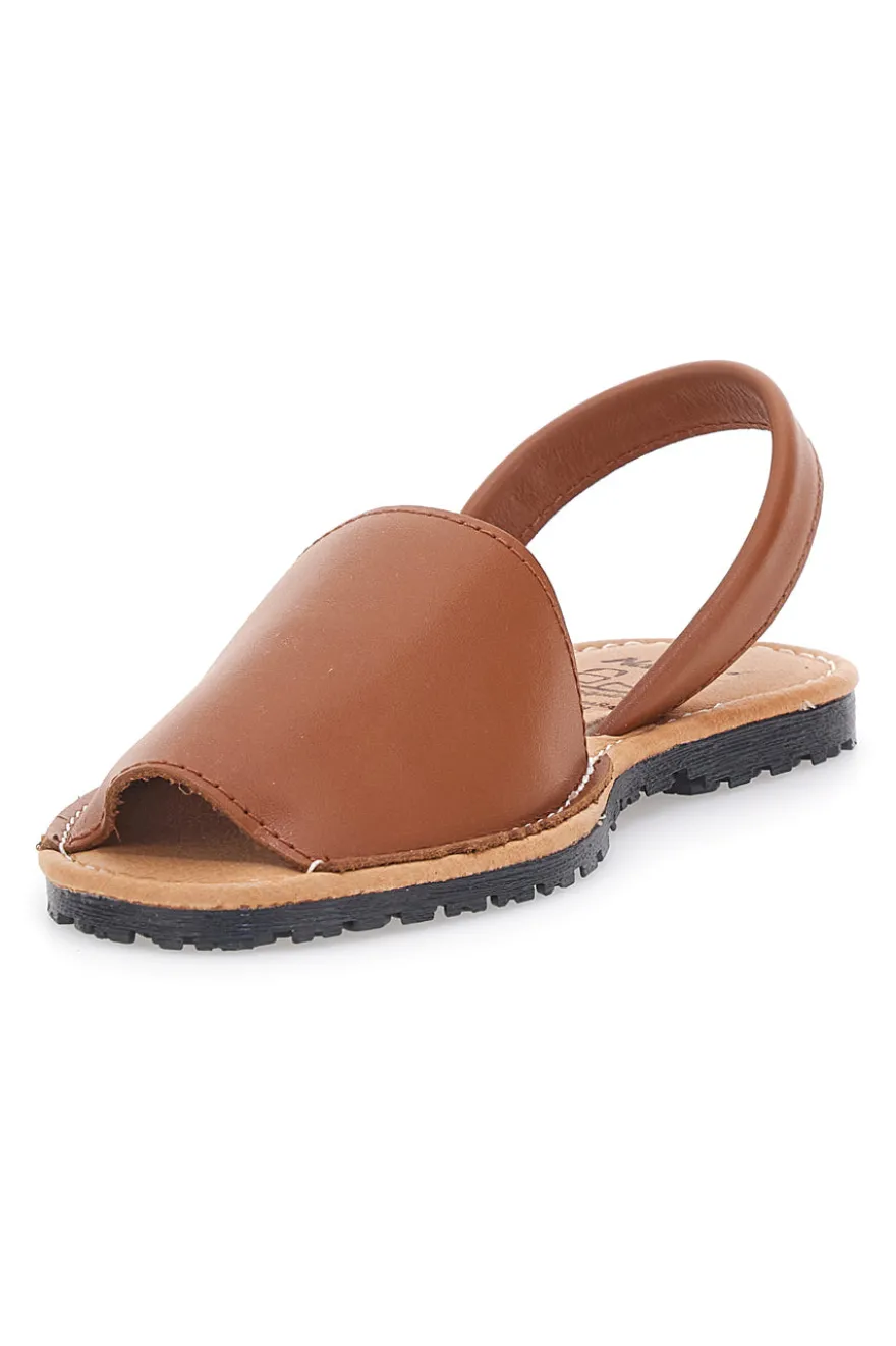 Minorchine Marroni Open Toe in Materie Sintetiche Fly Nature MN101