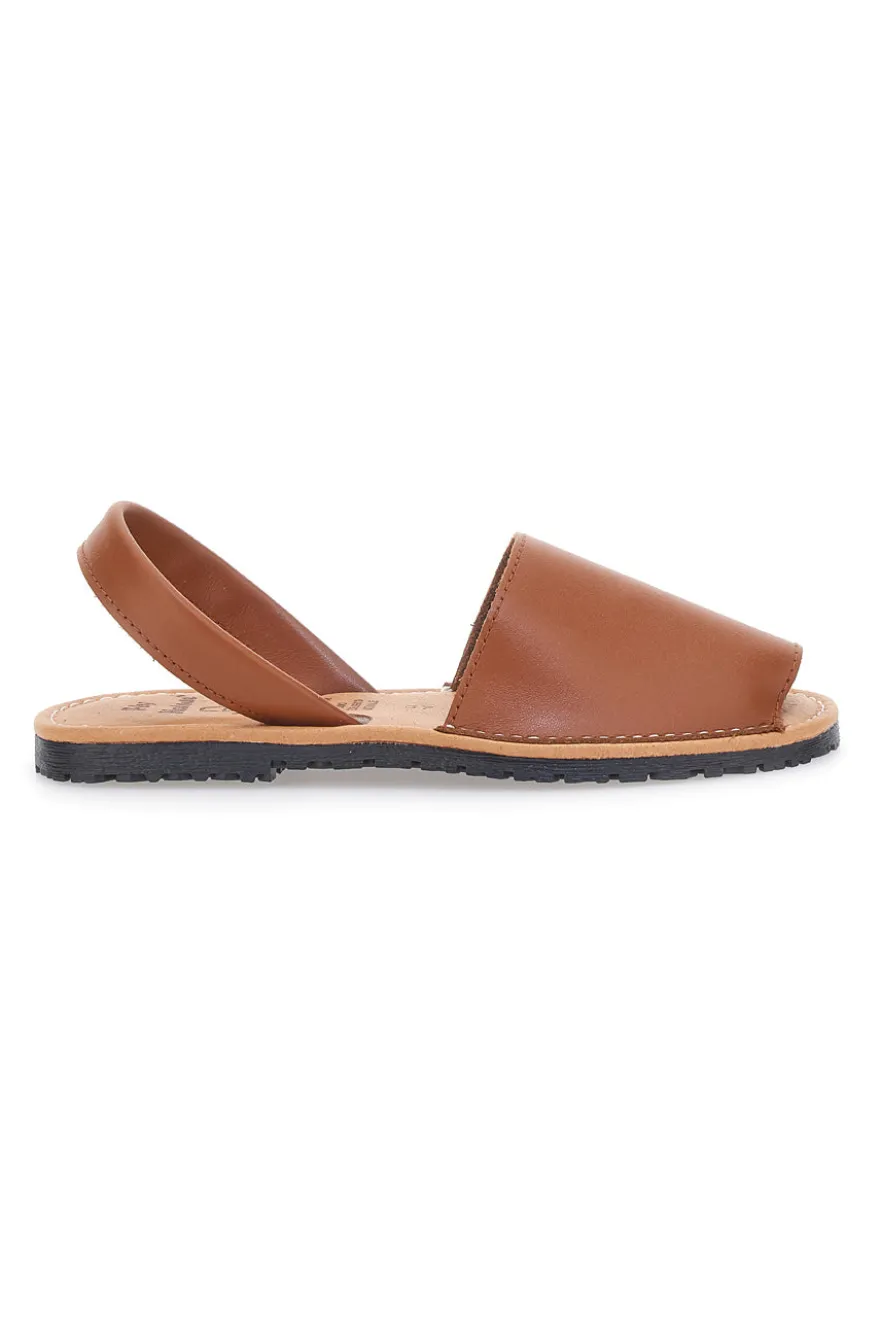 Minorchine Marroni Open Toe in Materie Sintetiche Fly Nature MN101