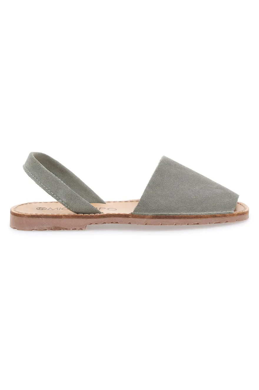 Minorchine verdi in pelle con fascia chiusa MIO TEMPO 35