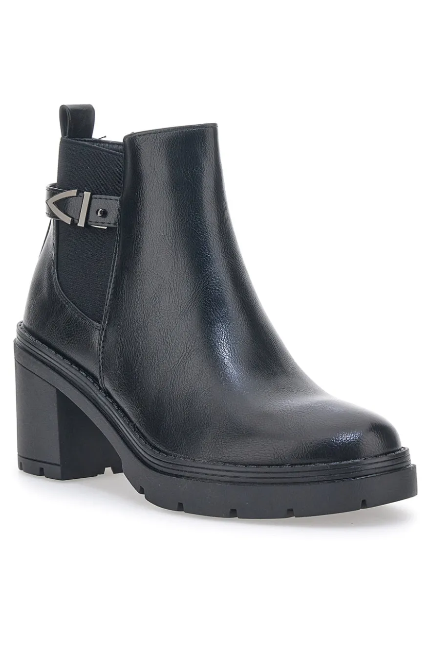 Mio Tempo 376 Stiefeletten mit Absatz Schwarz