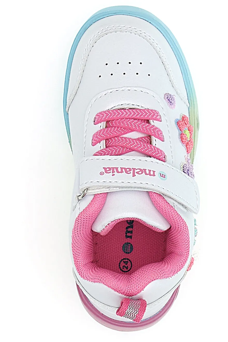 M-Kids MG25111 Weiße Turnschuhe mit mehrfarbigen Lichtern