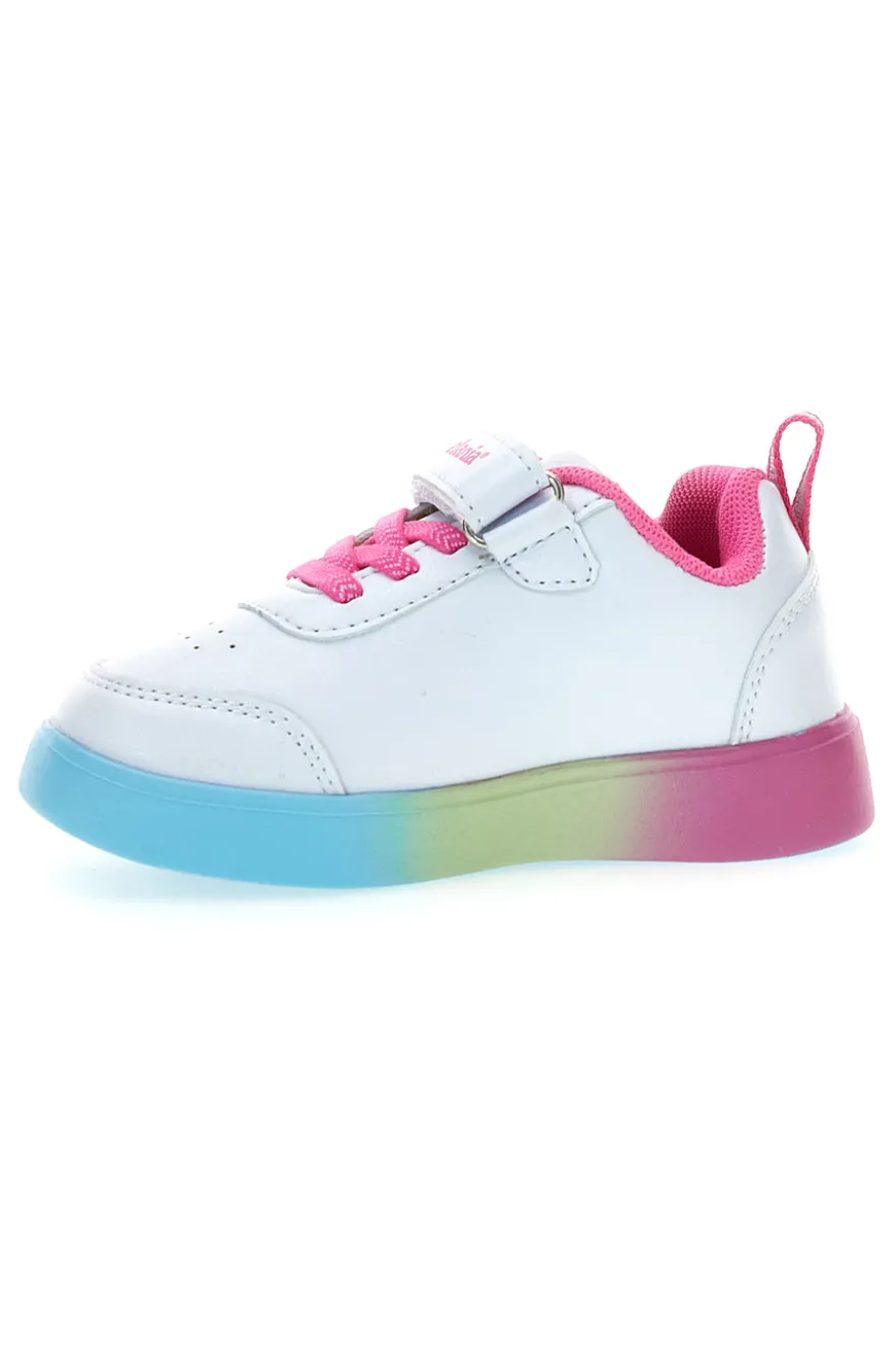 M-Kids MG25111 Weiße Turnschuhe mit mehrfarbigen Lichtern
