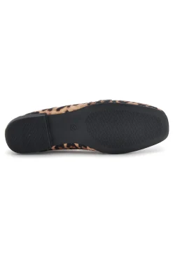 Mocassini animalier in tessuto stampa leopardata con morsetto First lady P673