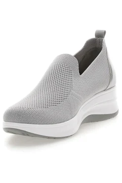 Mocassini Argento con Tomaia in Mesh e Platform INBLU 41 IC