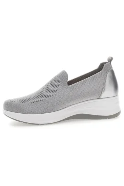 Mocassini Argento con Tomaia in Mesh e Platform INBLU 41 IC