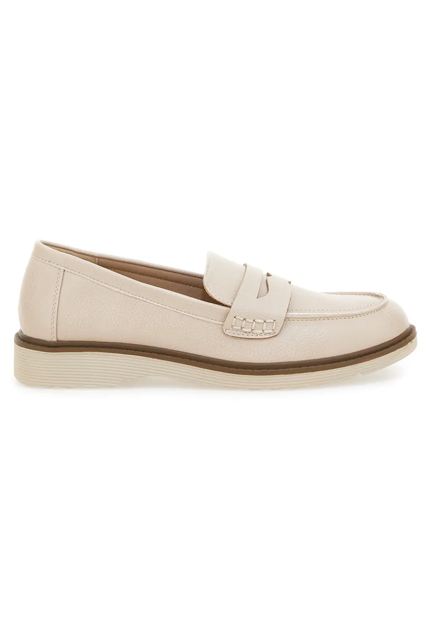 Mocassini Beige Con Bocca di Leone LE HAVRE PARIS H526826