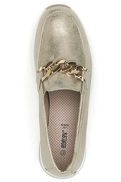 Mocassini Beige con Fibbia Dorata ENERGY E800