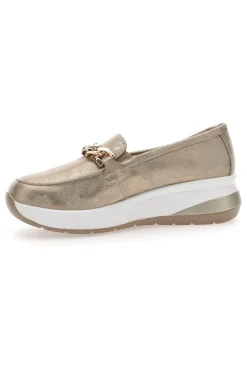 Mocassini Beige con Fibbia Dorata ENERGY E800