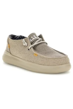 Mocassini beige con lacci U.s. golf club S2694US4636