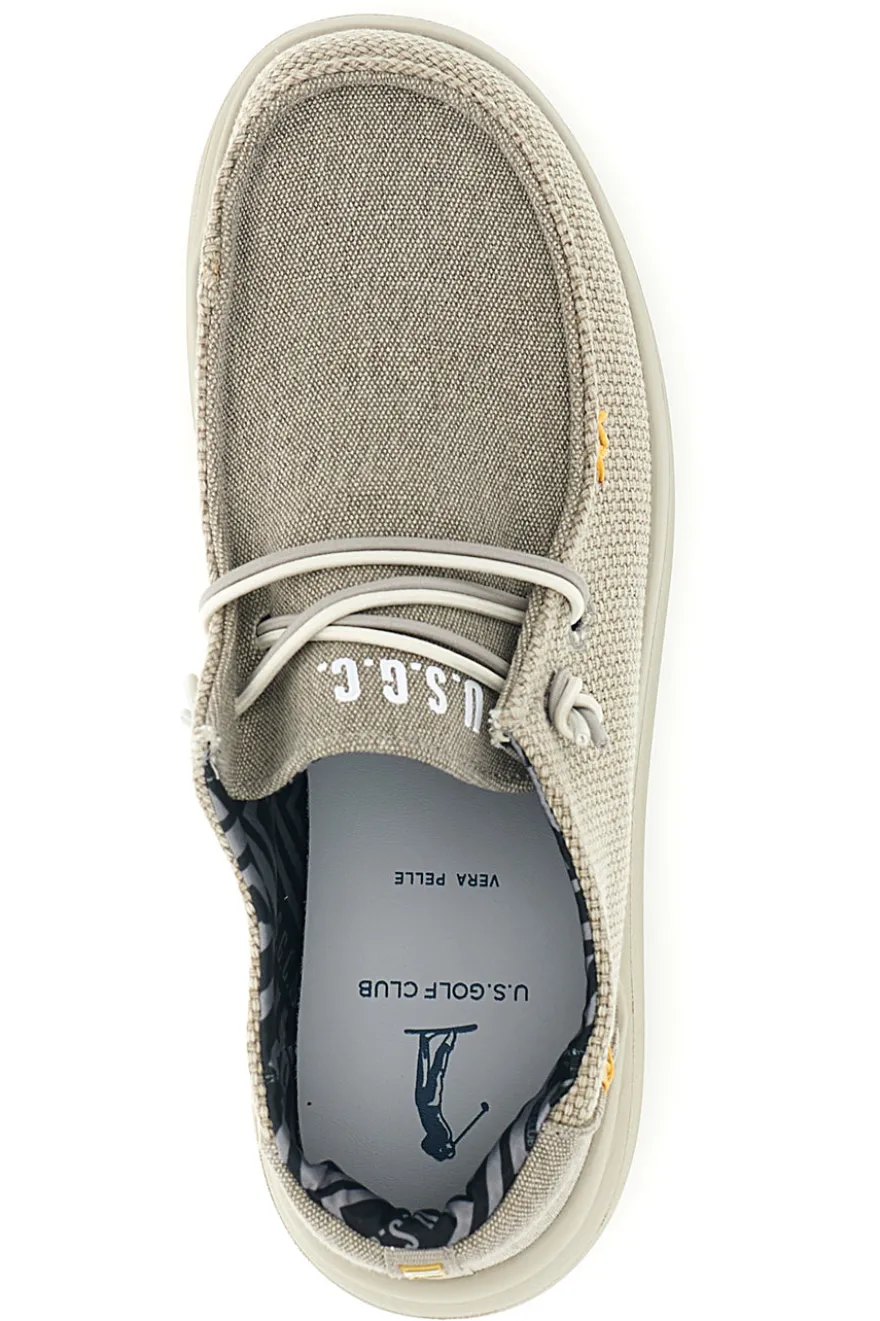 Mocassini beige con lacci U.s. golf club S2694US4636
