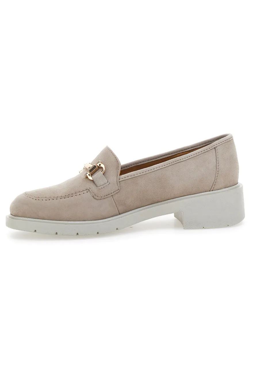 Mocassini Beige Con Morsetto Prima Riga 22729IGNIS