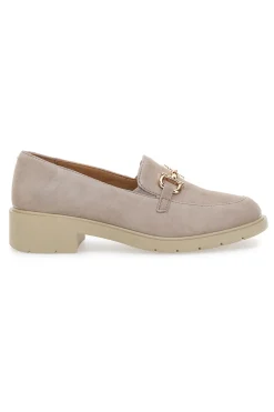 Mocassini Beige con Morsetto Dorato Mio Tempo 21216