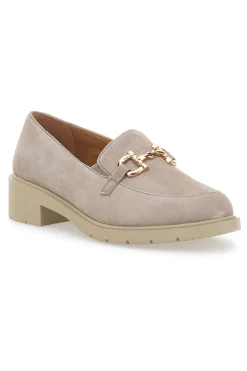 Mocassini Beige con Morsetto Dorato Mio Tempo 21216