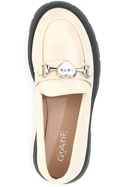 Mocassini beige con morsetto GRAZIE 39P241W