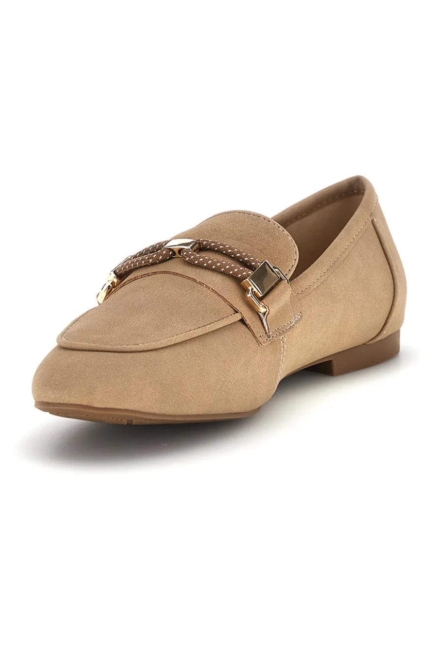 Mocassini beige con morsetto Le havre paris TW26S2300812