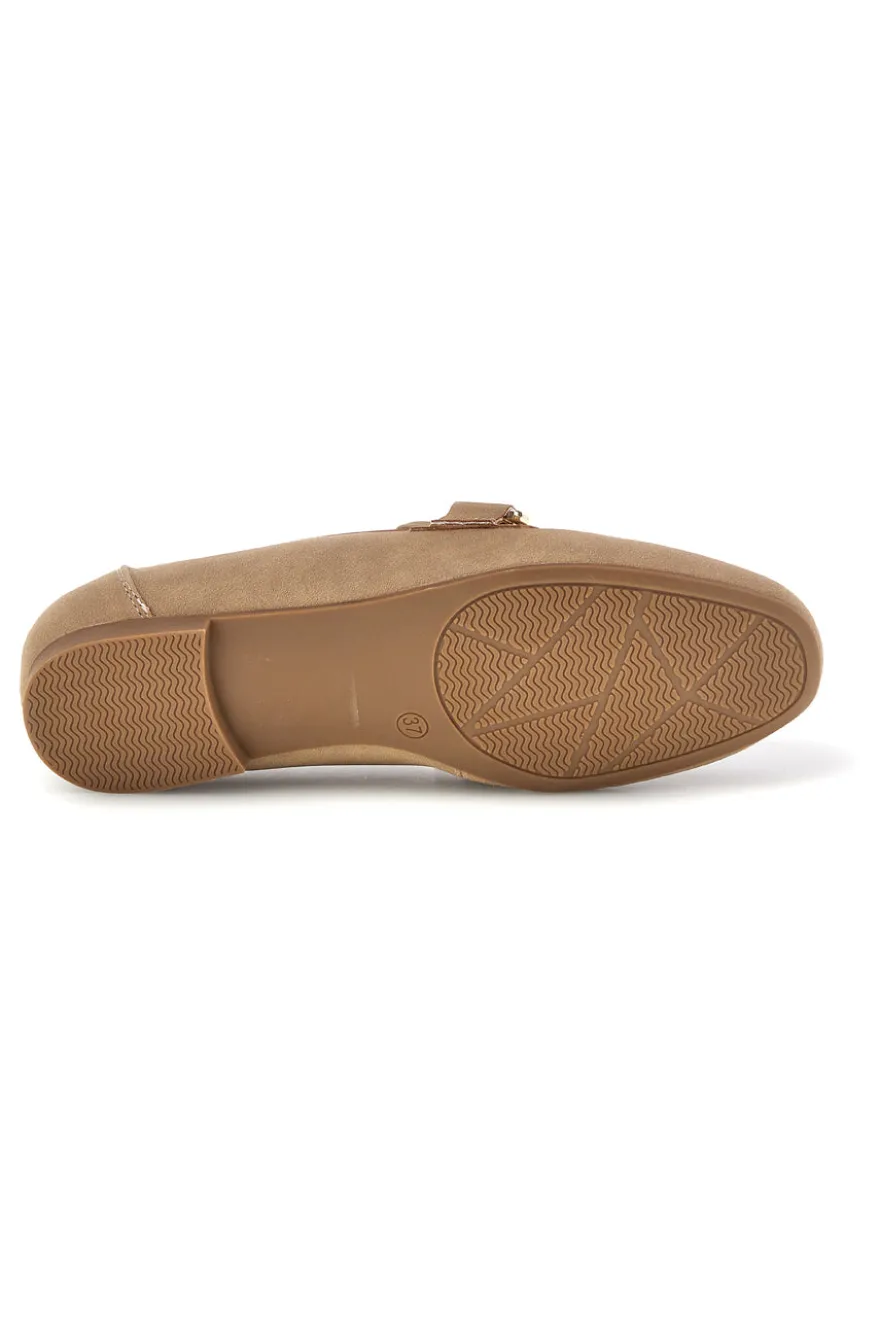 Mocassini beige con morsetto Le havre paris TW26S2300812