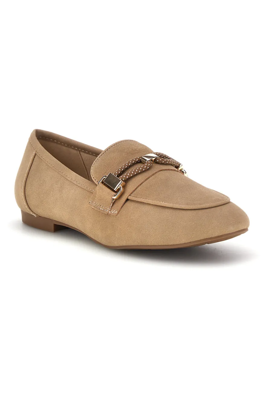 Mocassini beige con morsetto Le havre paris TW26S2300812