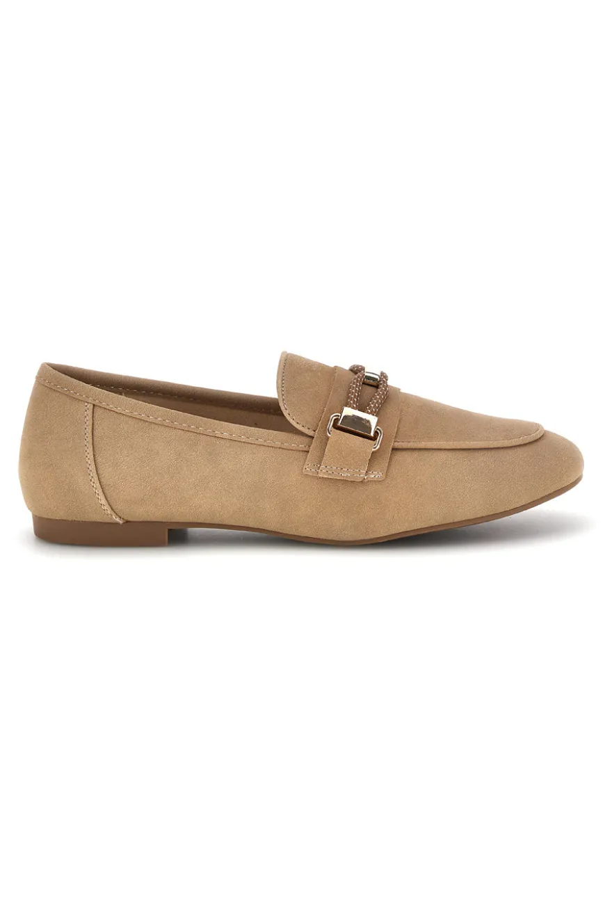 Mocassini beige con morsetto Le havre paris TW26S2300812