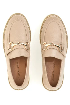 Mocassini Beige con Suola a Contrasto Bianca LE HAVRE PARIS BL602915